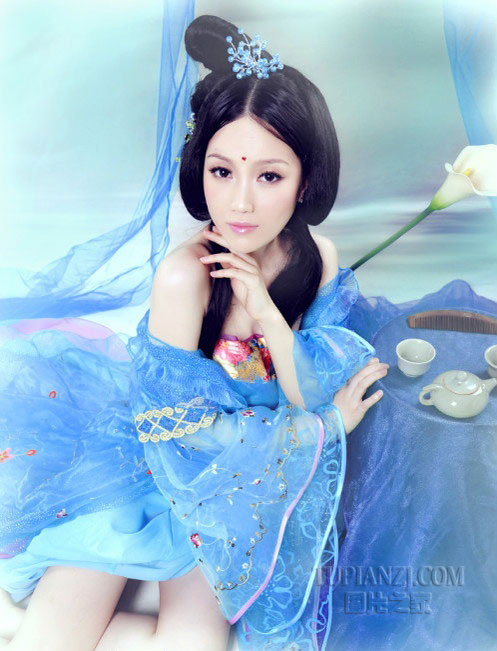 经典古典美女写真 美的成鱼落雁