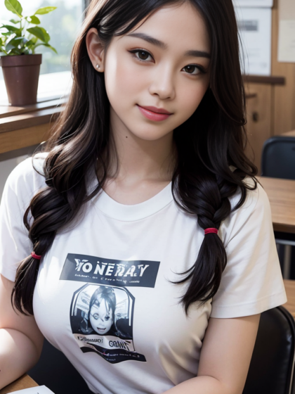 校园女神时尚穿搭推荐：T恤+格子短裙高清生活照系列1唯美写真壁纸