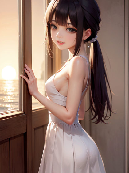 甜美漂亮的短裙动漫少女手机高清壁纸
