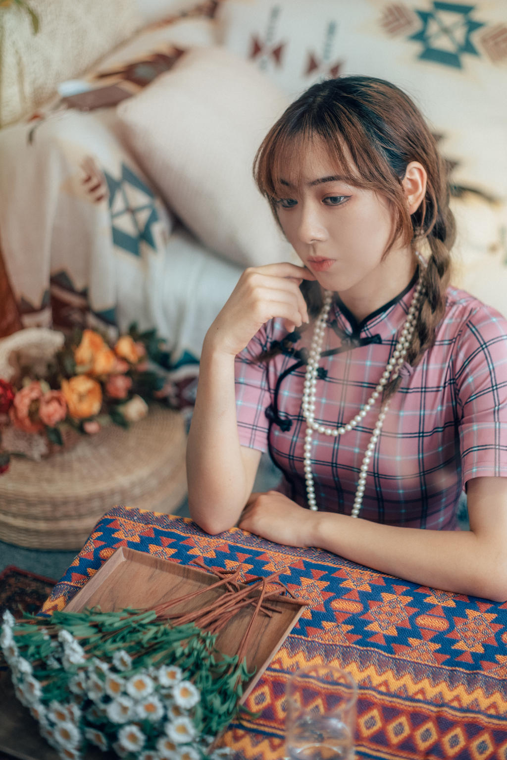 美女晚礼服开胸装写真