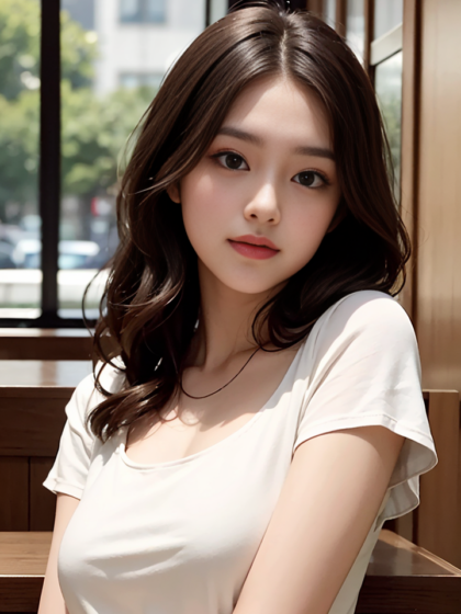 清纯瘦身圆领短袖连衣裙女孩唯美又优雅迷人写真系列3高清手机壁纸